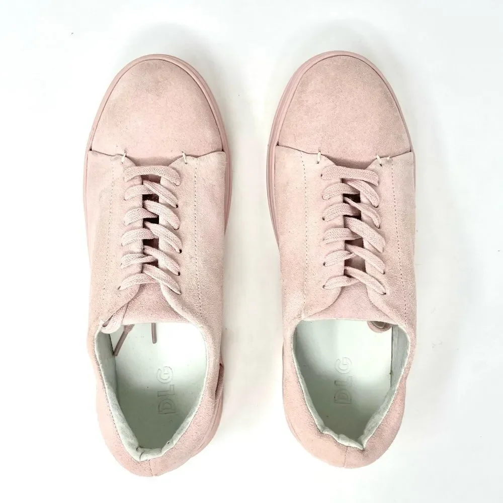 NEW DLG Monochromatic Pink Suede Chunky Sneakers Size 7 - Picture 6 of 8